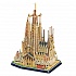 Объемный 3Д пазл - Храм Святого Семейства, Испания, 184 пластиковые детали  - миниатюра №2